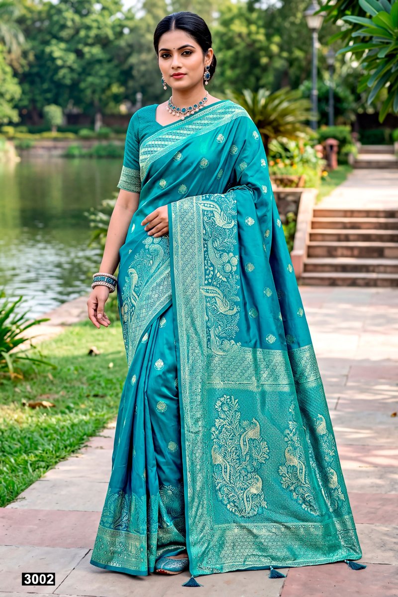 Chandrakala Satin Saroski Vol 3 By Saroj Satin Silk Wedding Saree 